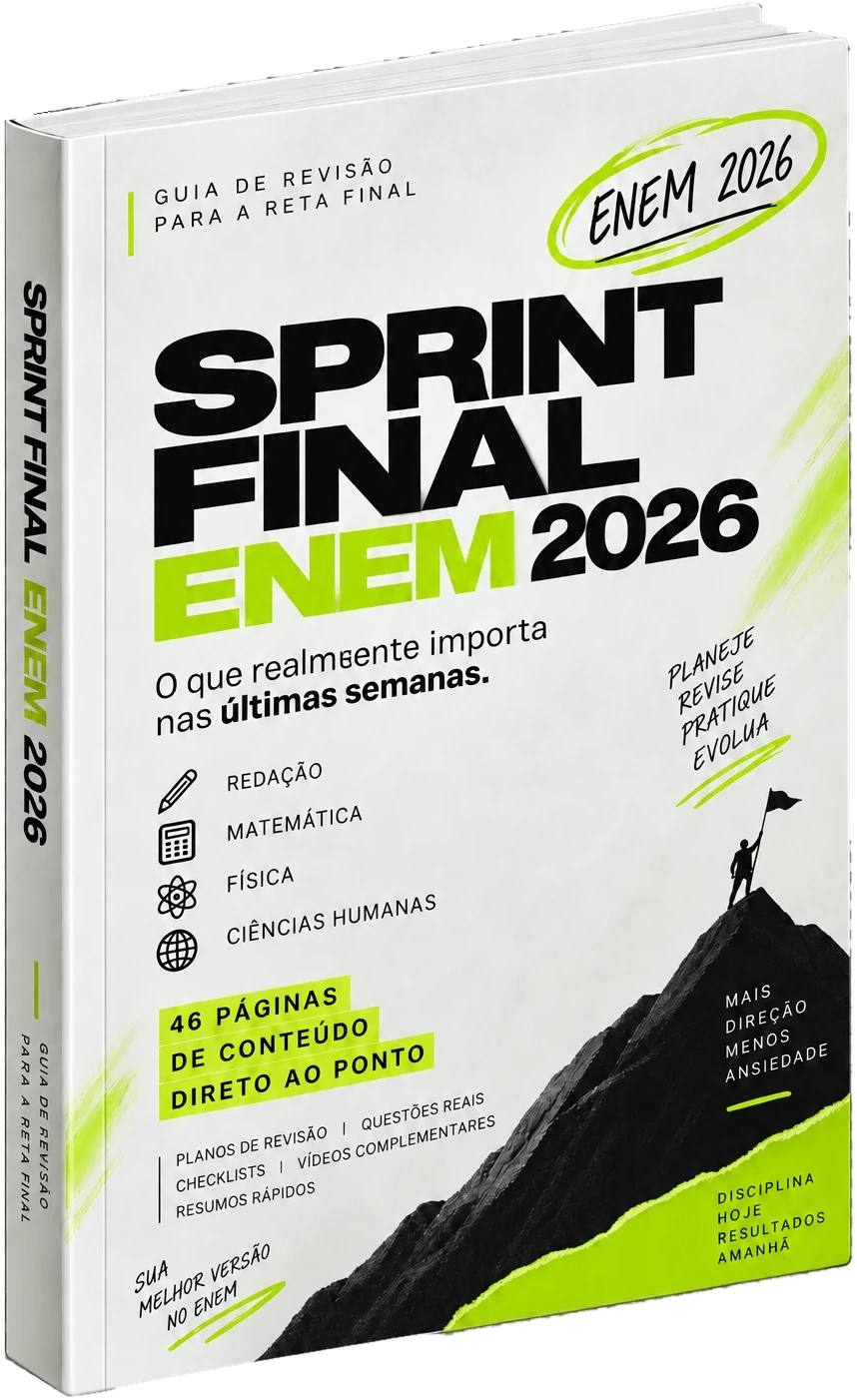 Capa do ebook Sprint Final ENEM 2026 — guia de revisão para a reta final